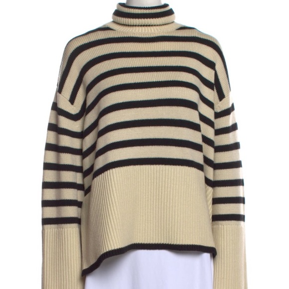 Totême Signature Stripe Turtleneck Sweater - Picture 1 of 5